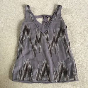 Sequined gray top